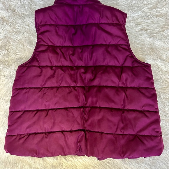 Girls Maroon Puffer Vest (Size: L 10/12) - The Children's Place - Picture 2 of 5